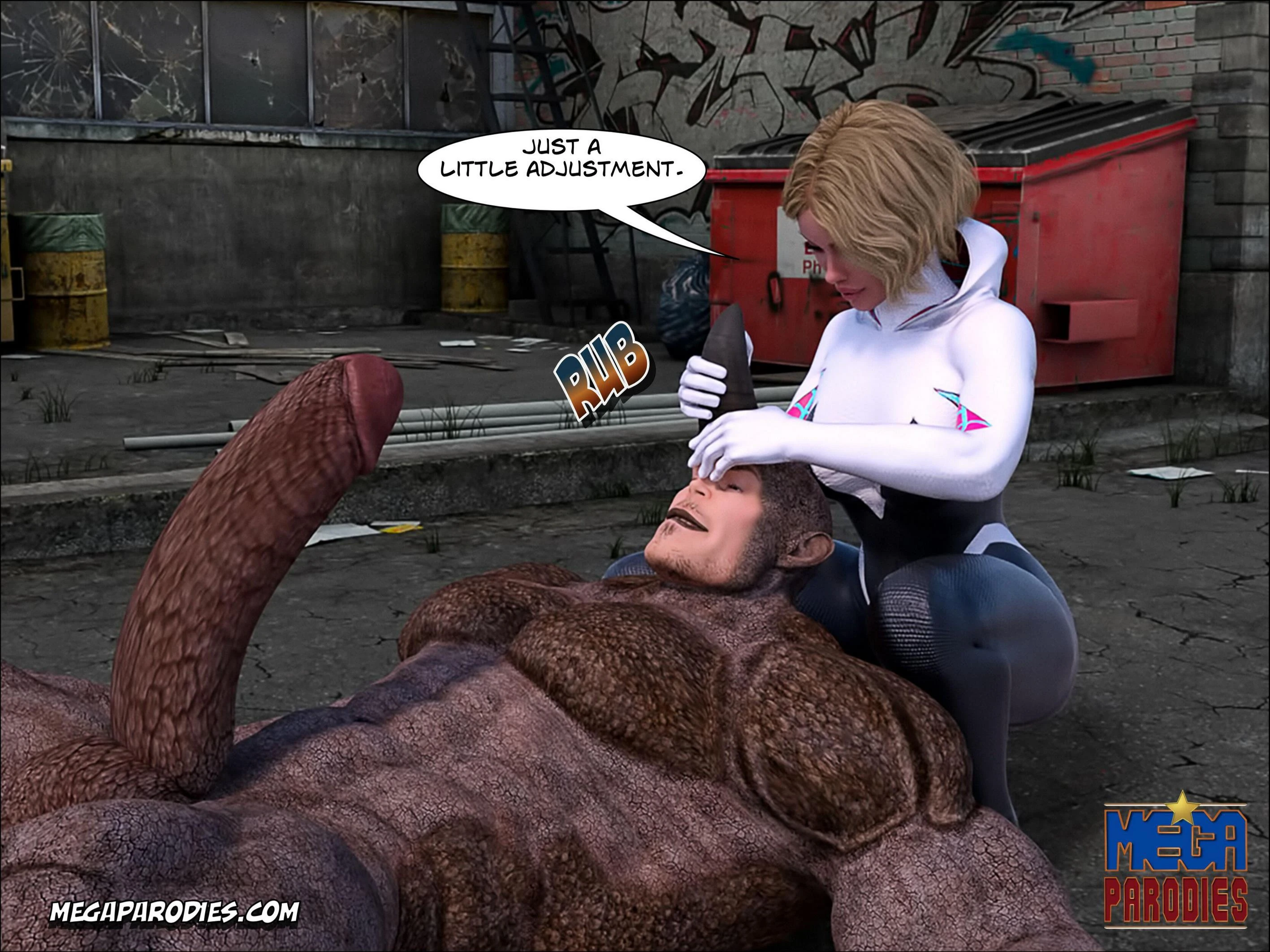 Spider Gwen x Rhino part 2 porn comic picture 31