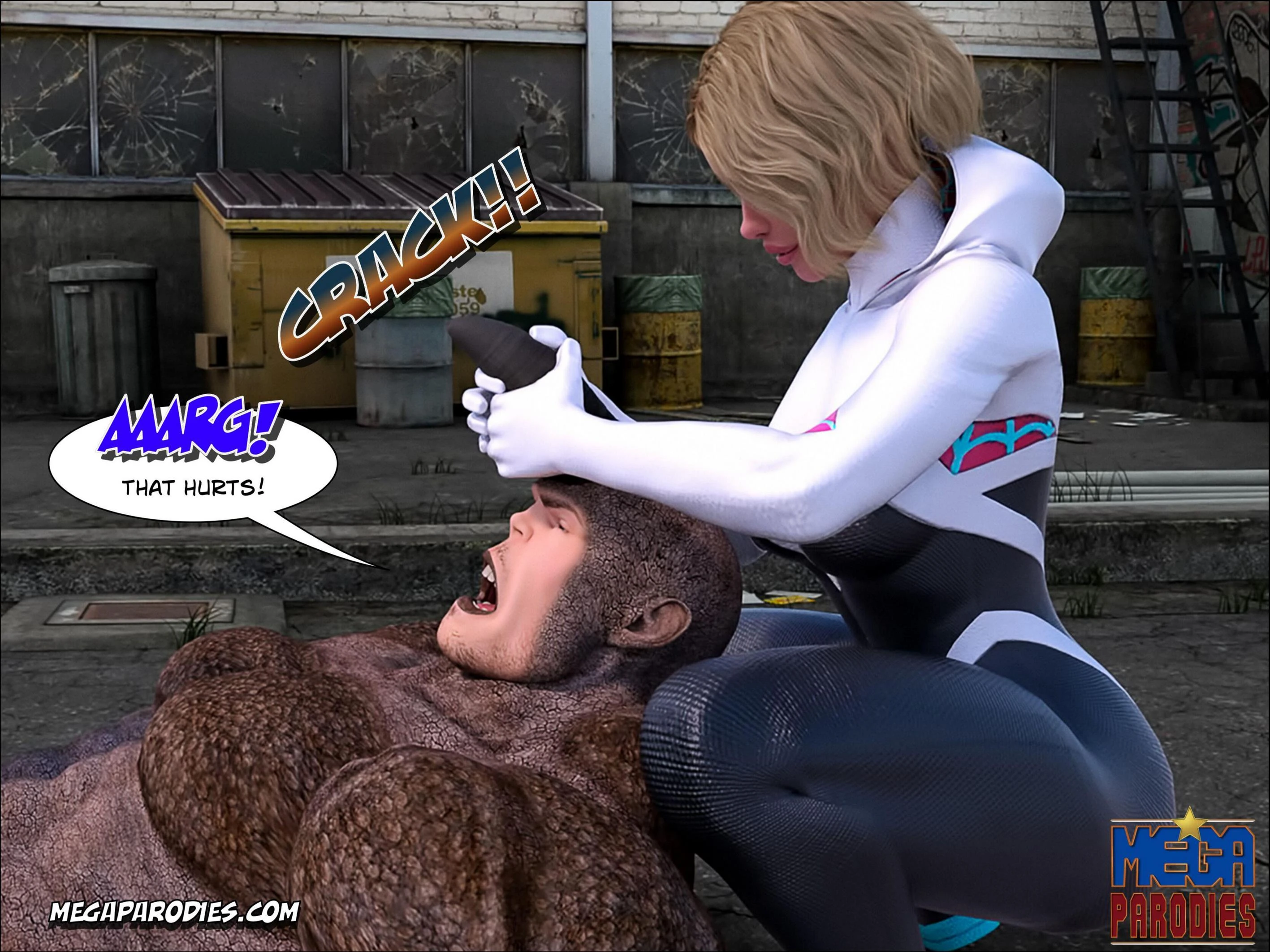 Spider Gwen x Rhino part 2 porn comic picture 32