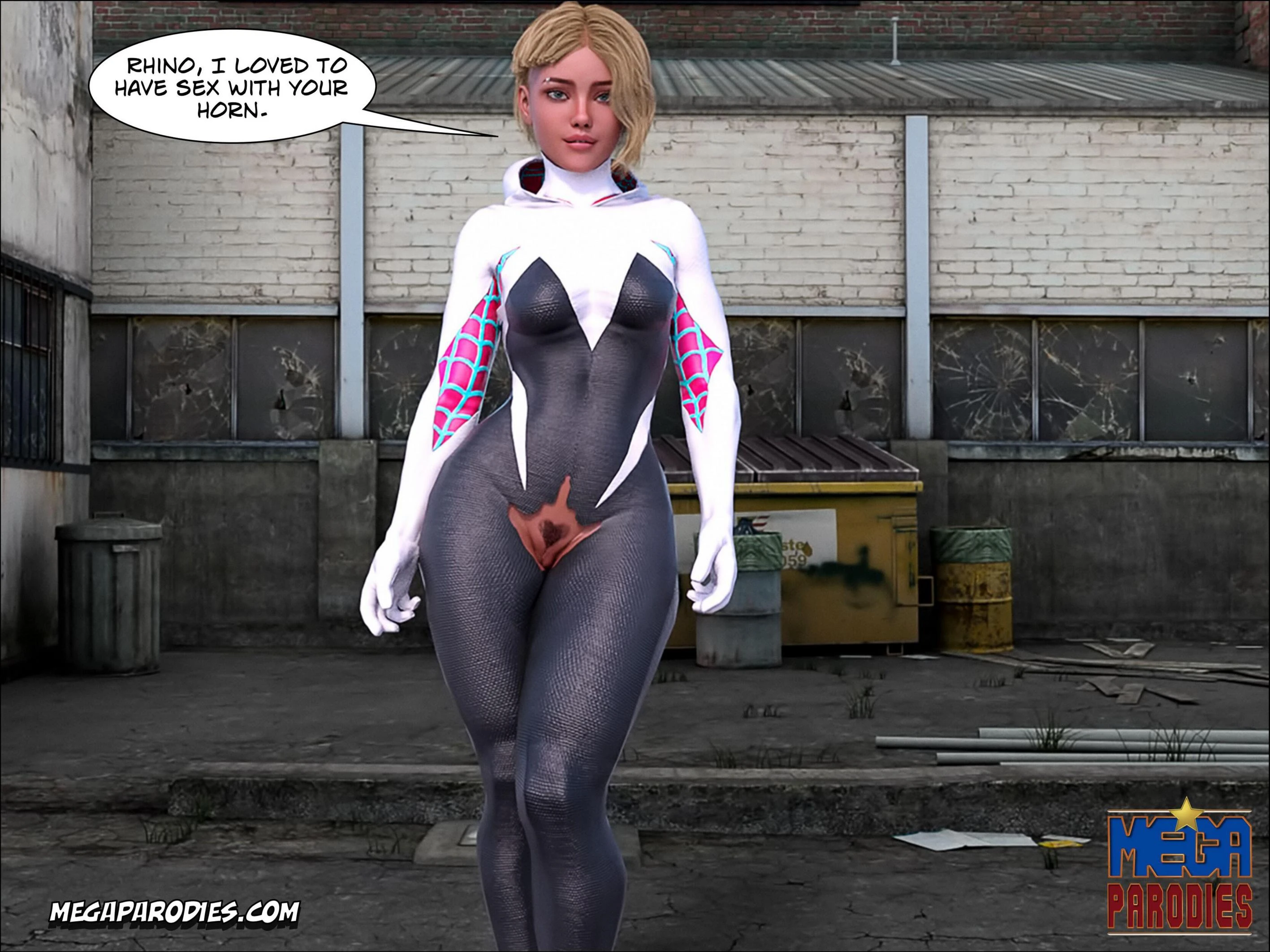 Spider Gwen x Rhino part 2 porn comic picture 43