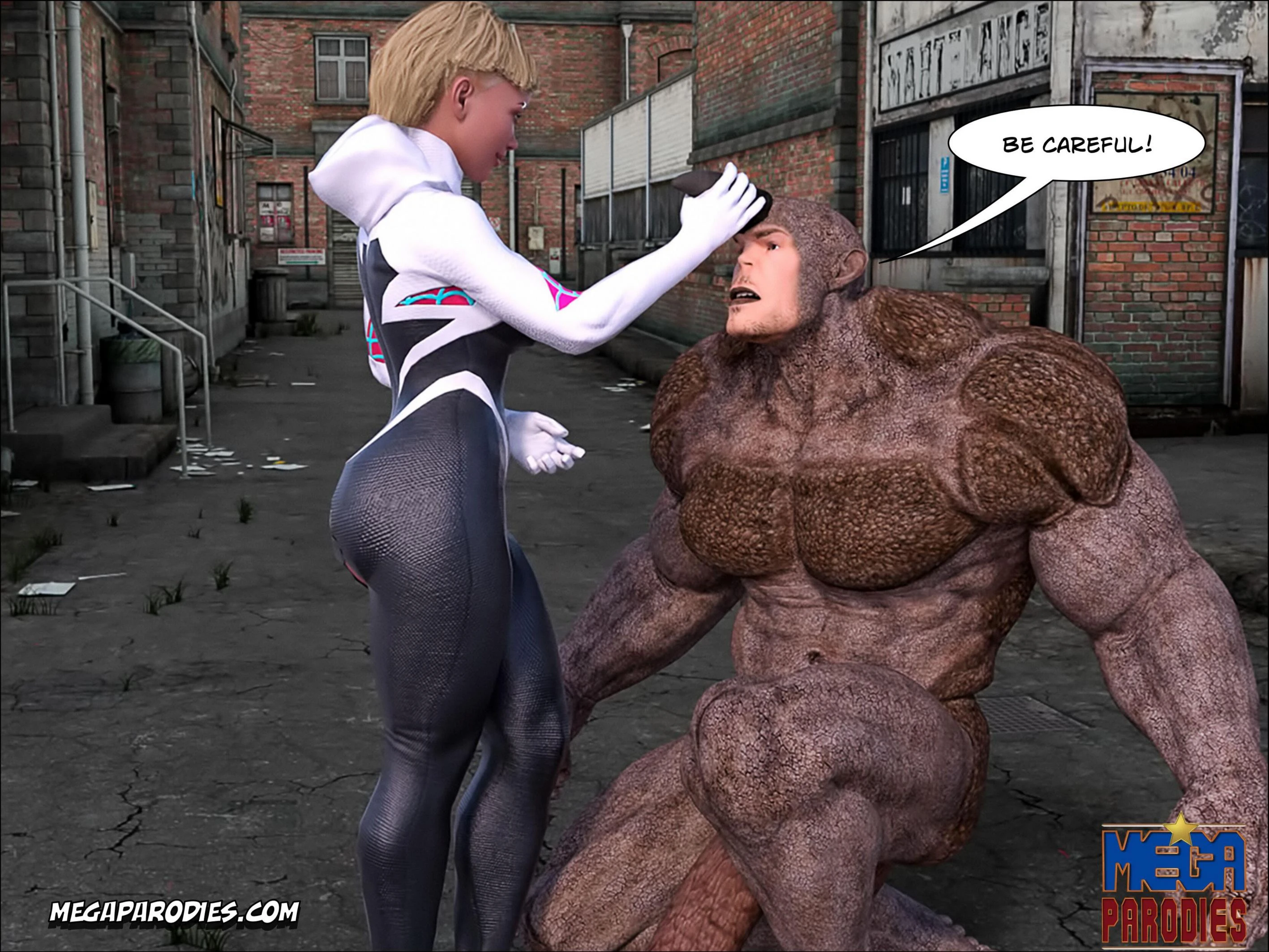 Spider Gwen x Rhino part 2 porn comic picture 46