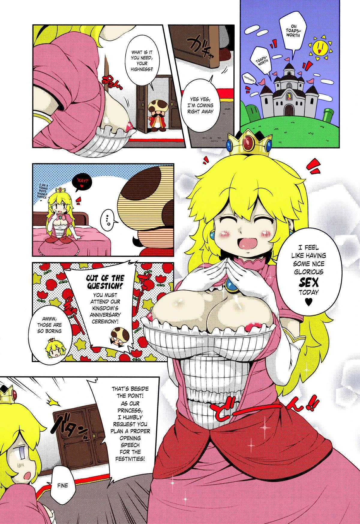 Super Bitch World – Super Mario Brothers porn comic picture 2