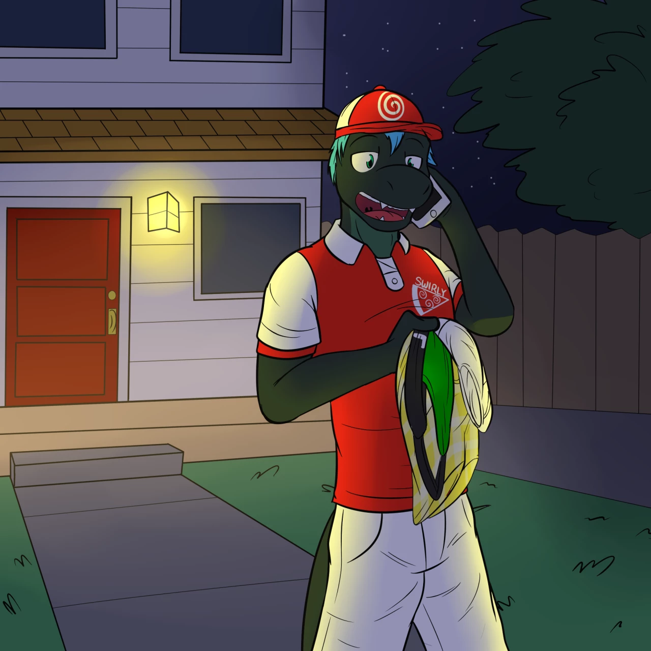 Swirly's pizza delivery porn comic picture 11