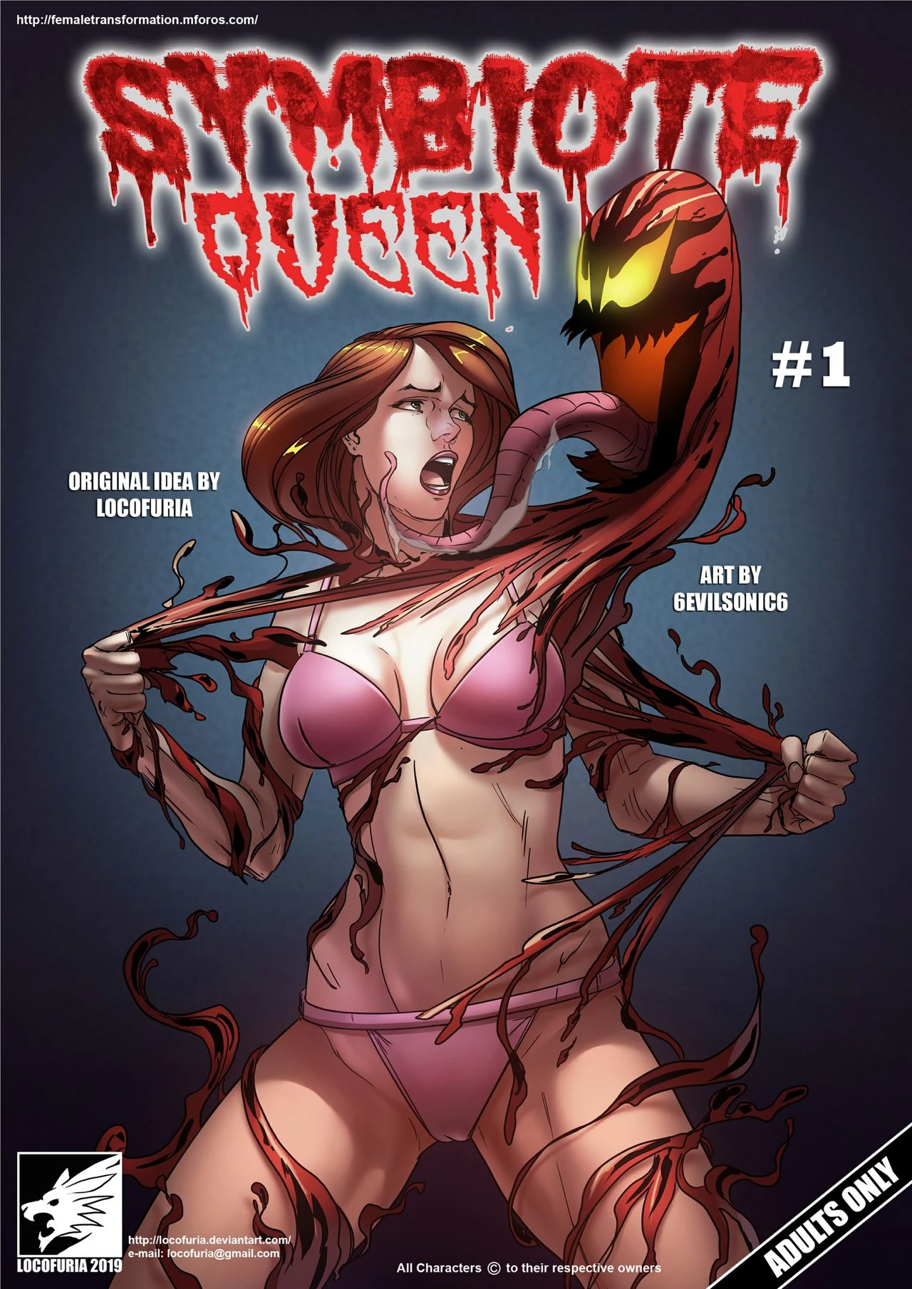 Symbiote Queen porn comic picture 1