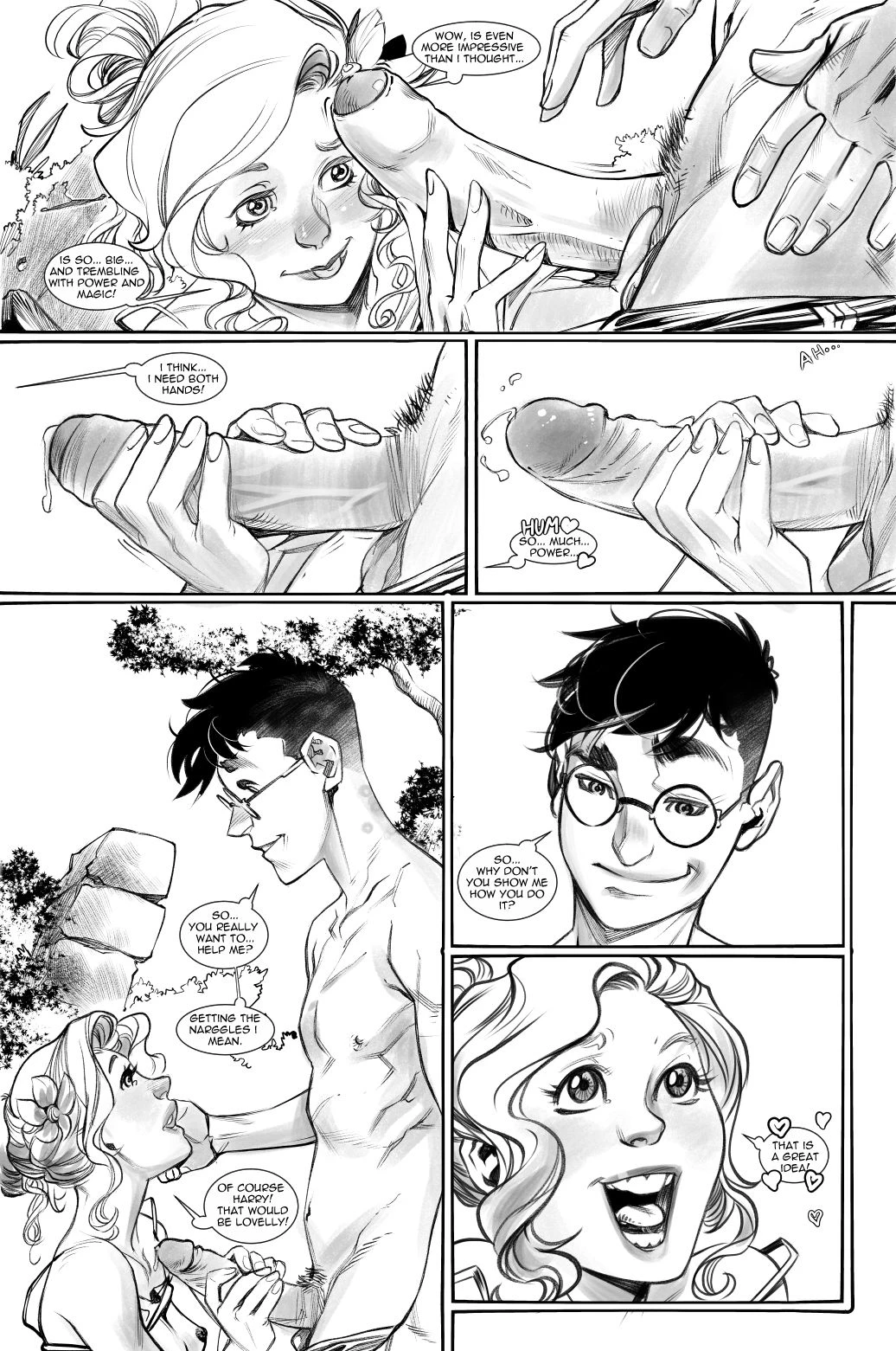 The Harry Potter Experiment 3: Catching Narggles porn comic picture 7
