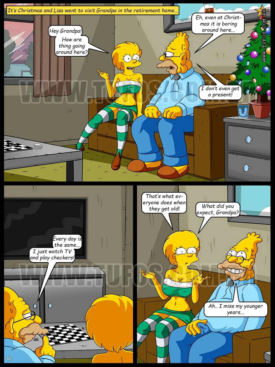The Simpsons 10 - Christmas at the Retirement Home porn comic picture 2