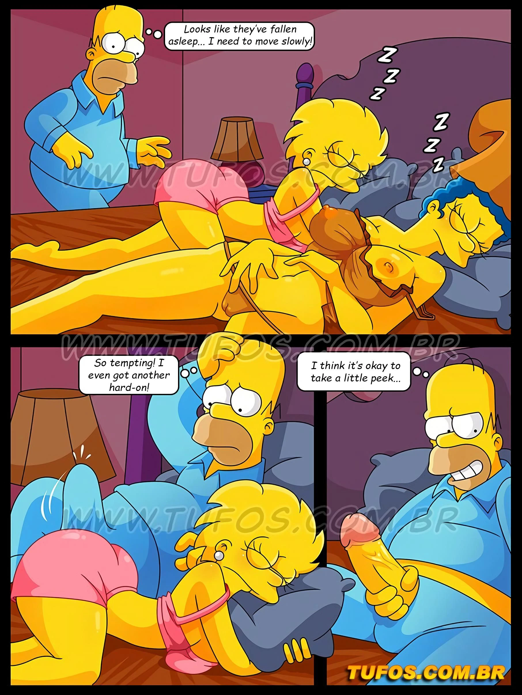 The Simpsons 15- Sleeping in the parent's bed porn comic picture 5