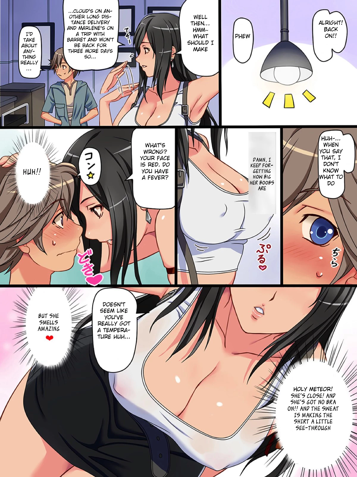 Tifa and Denzel's Nude Hangout | Tifa to Denzel no Hadaka no Tsukiai porn comic picture 3