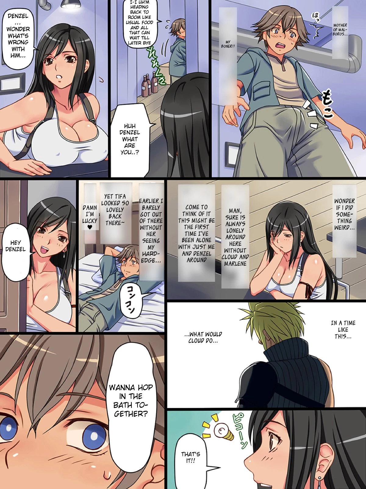 Tifa and Denzel's Nude Hangout | Tifa to Denzel no Hadaka no Tsukiai porn comic picture 4