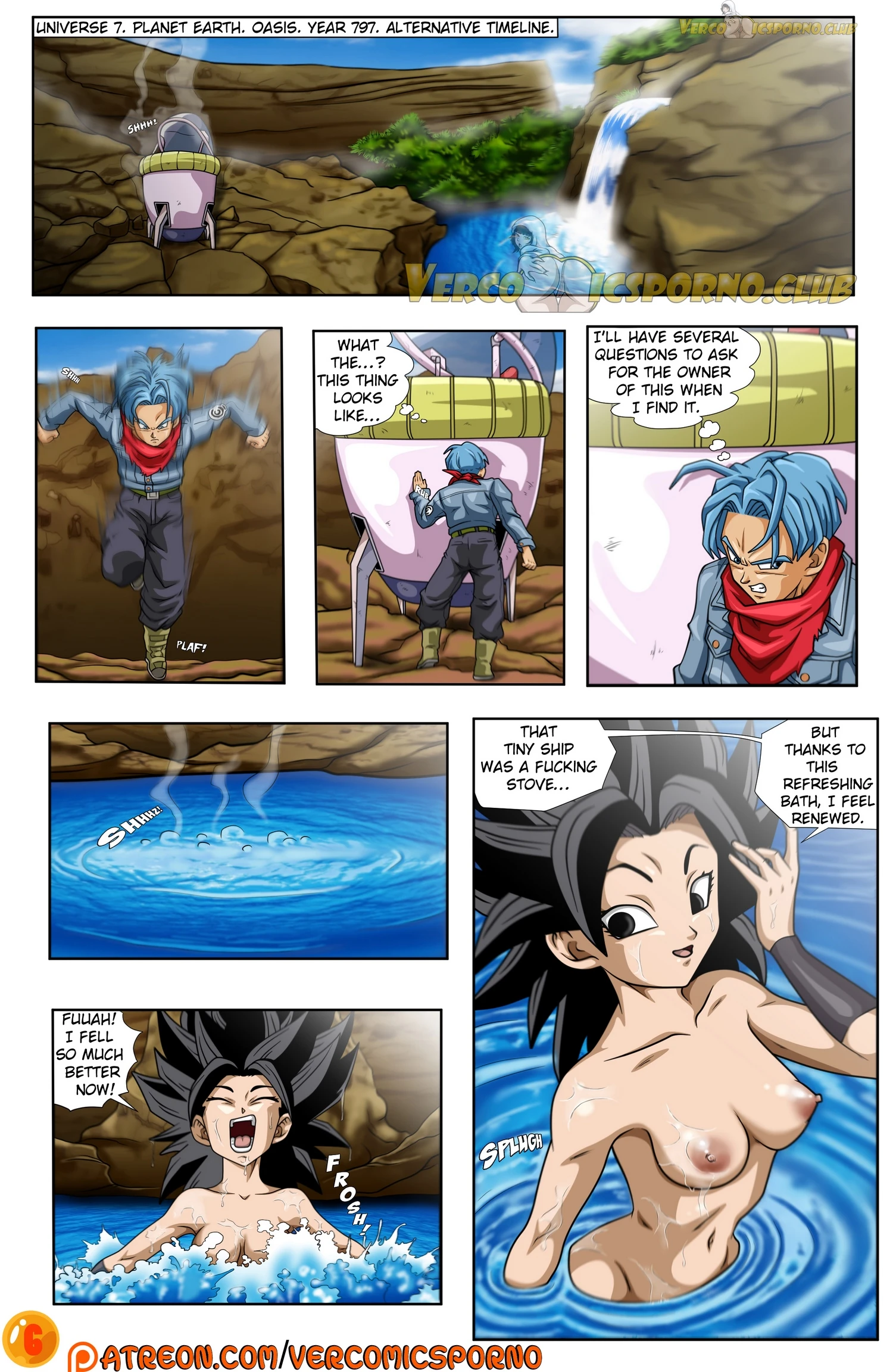 Trunks and Caulifla porn comic picture 7