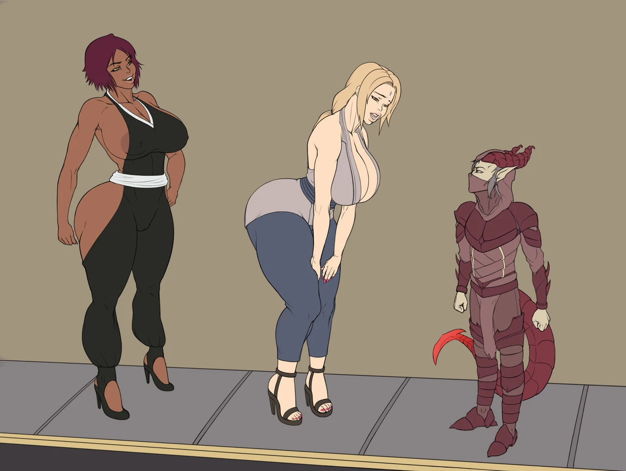 Tsunade and Yoruichi-InstantLoss porn comic picture 2