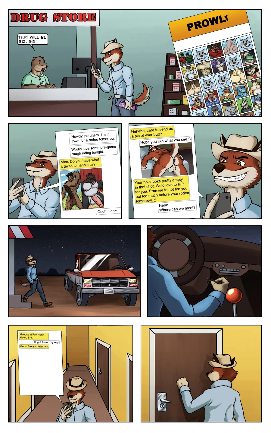 Two Broncs, One Rider porn comic picture 1