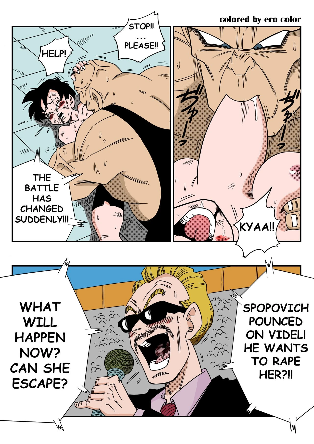 Videl vs Spopovich [Colorized] porn comic picture 5