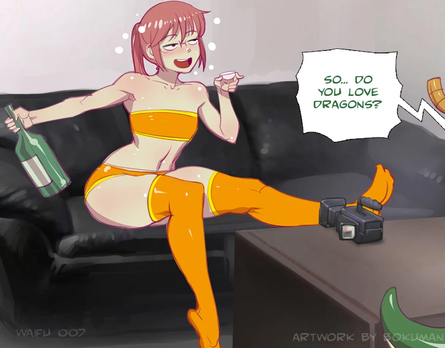 Waifu on couch porn comic picture 14