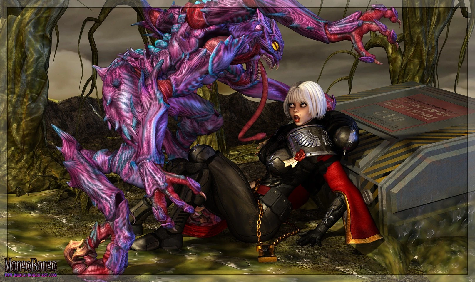 WH40K Sister & Genestealer porn comic picture 2