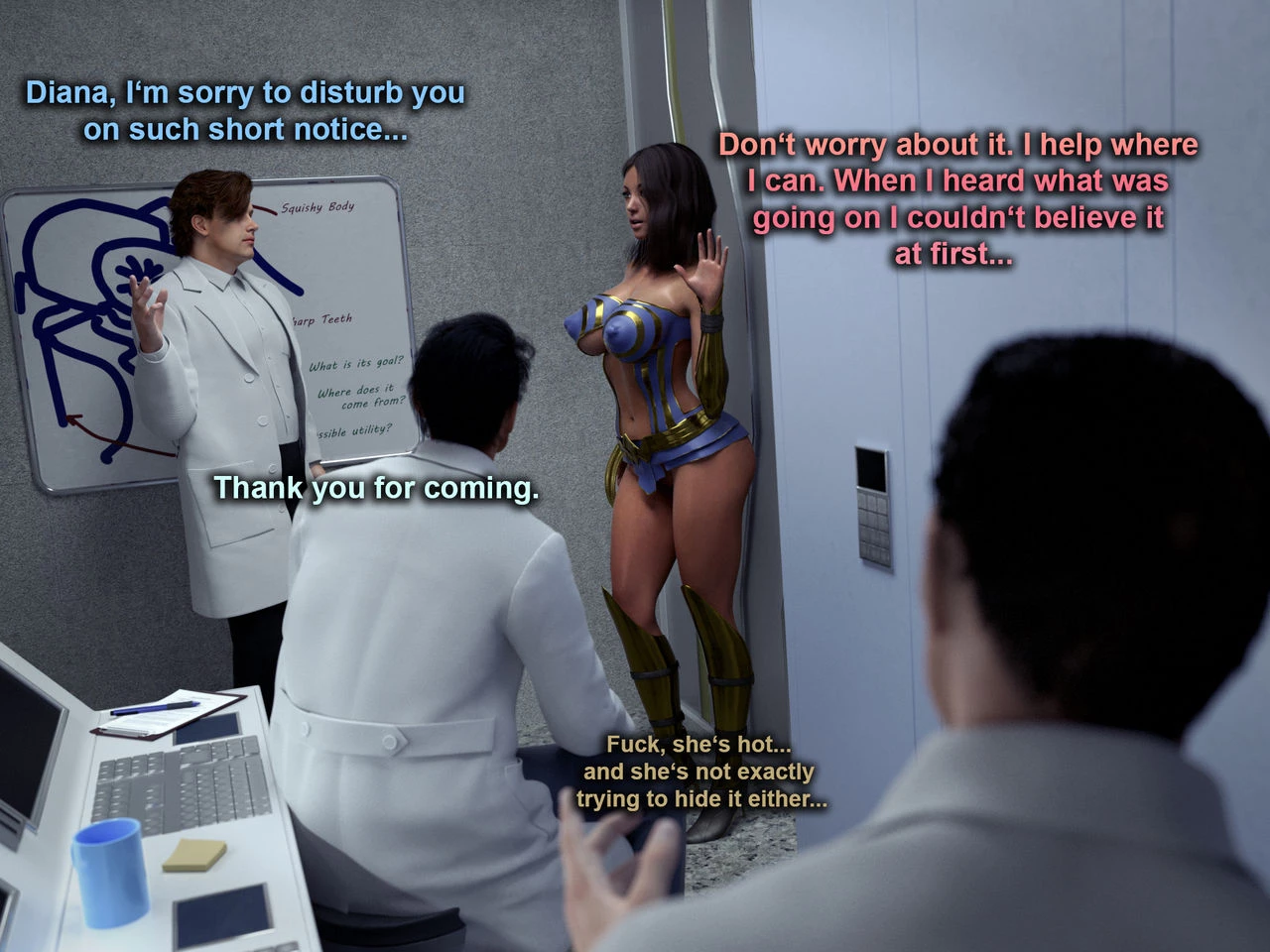 Wonder Diana and the Breeder porn comic picture 2