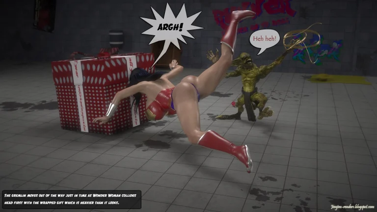 Wonder Woman v Gremlins porn comic picture 4