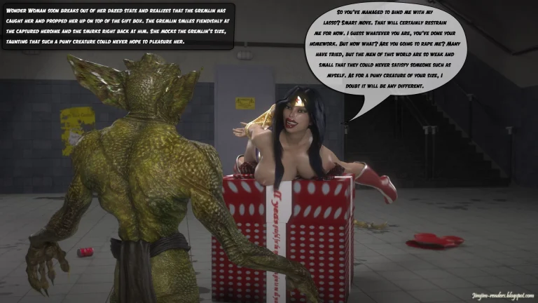 Wonder Woman v Gremlins porn comic picture 6