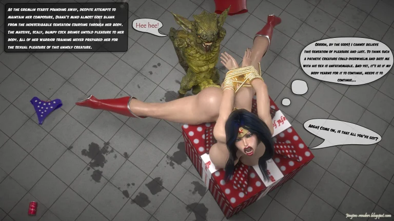 Wonder Woman v Gremlins porn comic picture 9