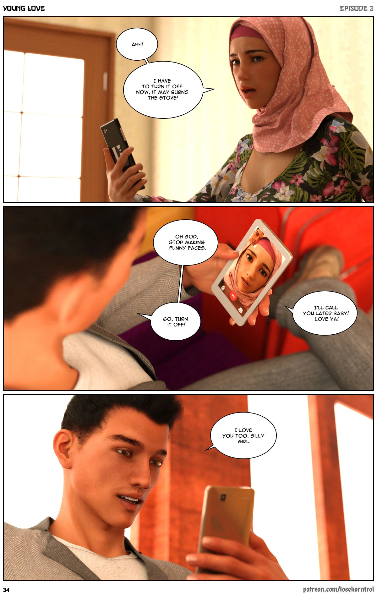 Young Love 3 porn comic picture 34