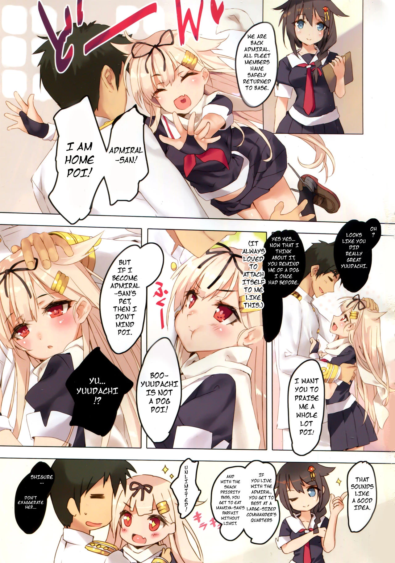 Yuudachi Loves Admiral-san Very Much, Poi! porn comic picture 3