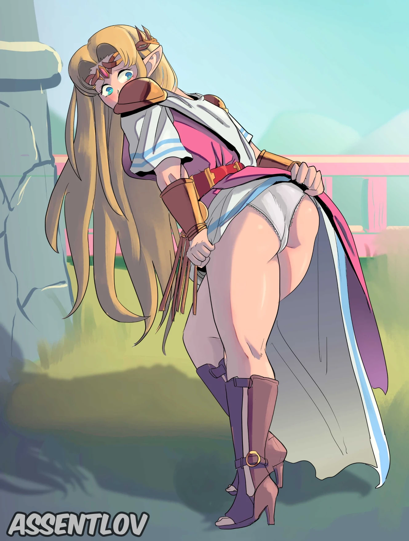 Zelda and Pit porn comic picture 6