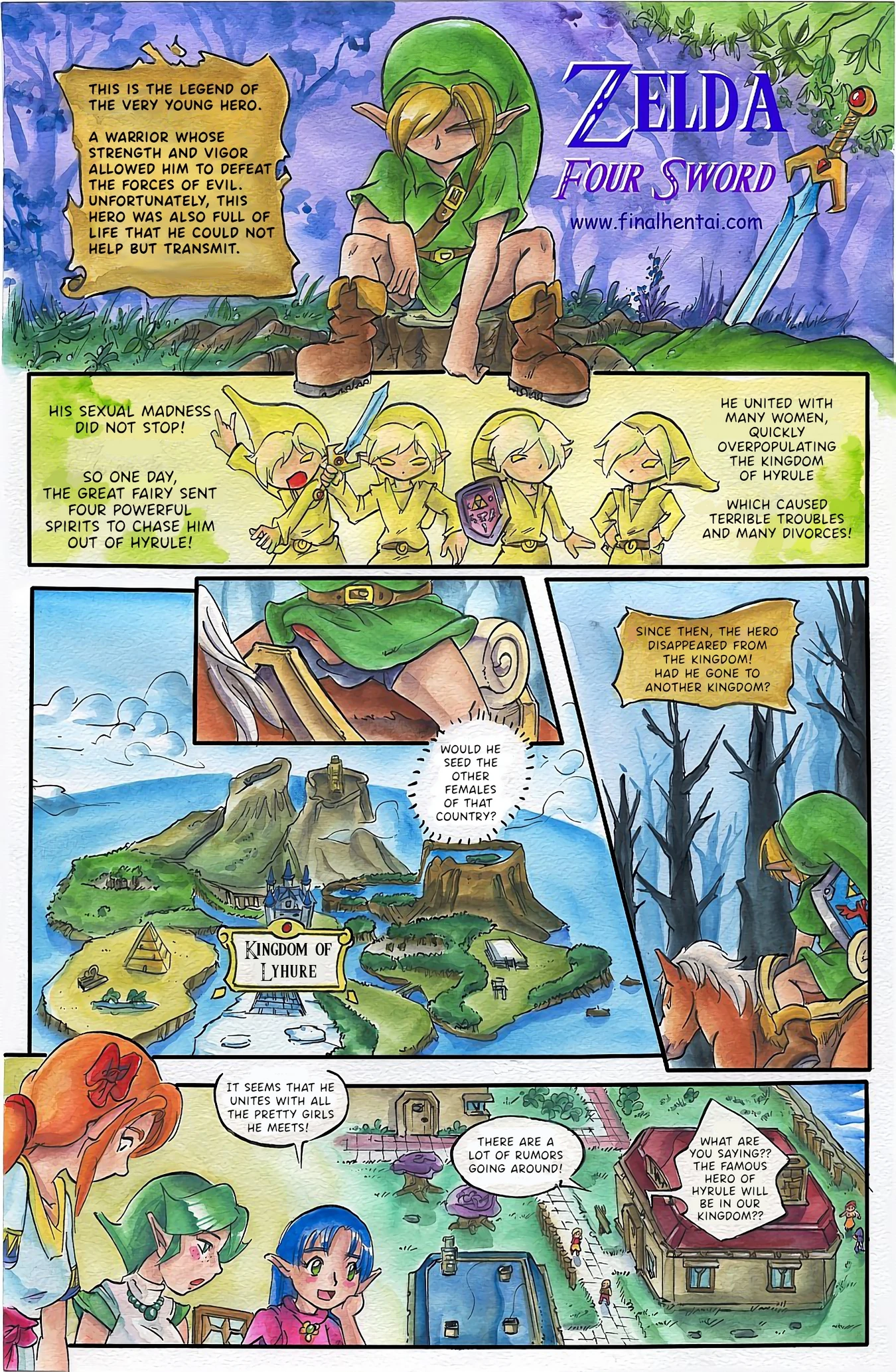 Zelda Four Sword porn comic picture 1