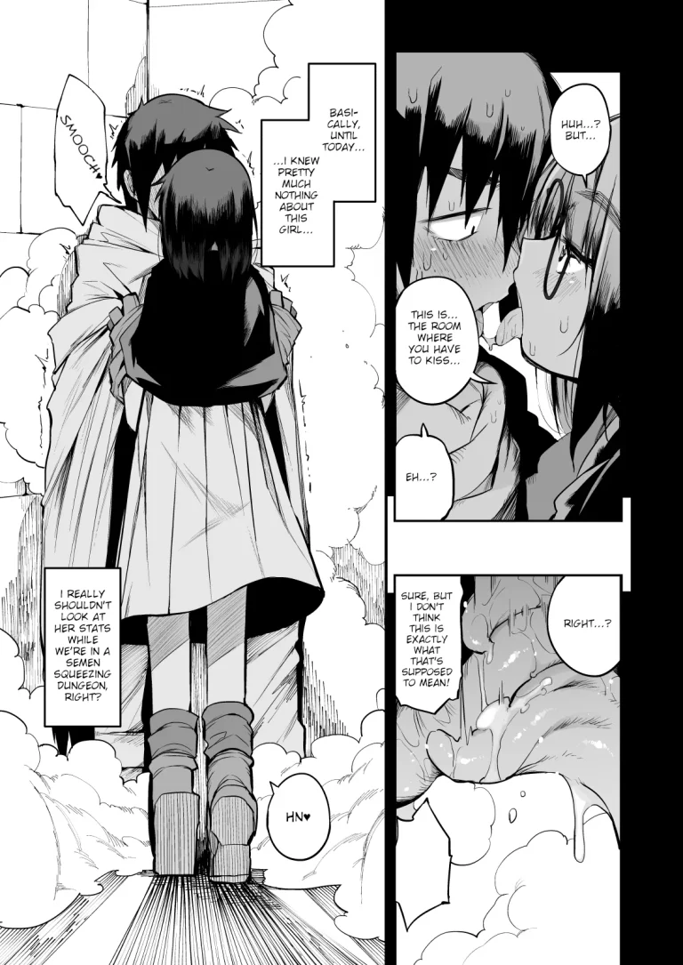 1 . Escaping a semen squeezing dungeon with a modest girl who I really didn't expect to have S-rank slut stats porn comic picture 10