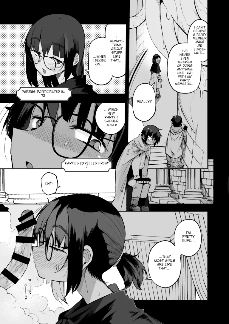 1 . Escaping a semen squeezing dungeon with a modest girl who I really didn't expect to have S-rank slut stats porn comic picture 16