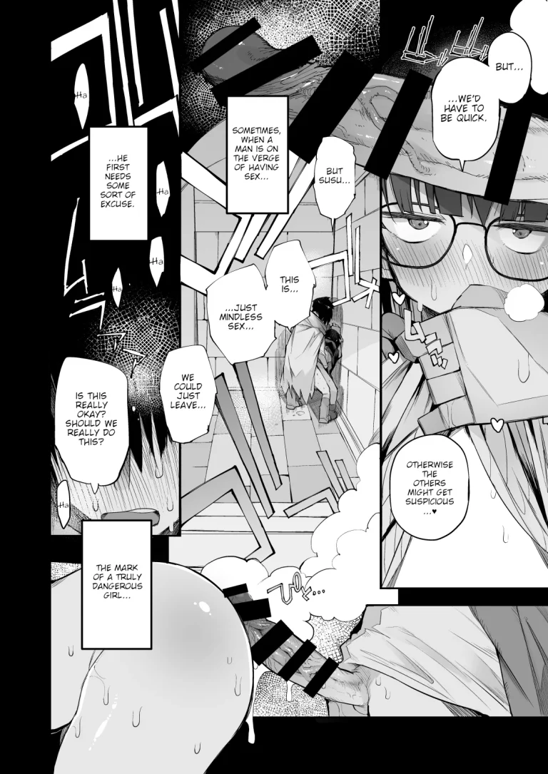 1 . Escaping a semen squeezing dungeon with a modest girl who I really didn't expect to have S-rank slut stats porn comic picture 33