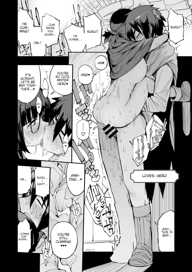 1 . Escaping a semen squeezing dungeon with a modest girl who I really didn't expect to have S-rank slut stats porn comic picture 37