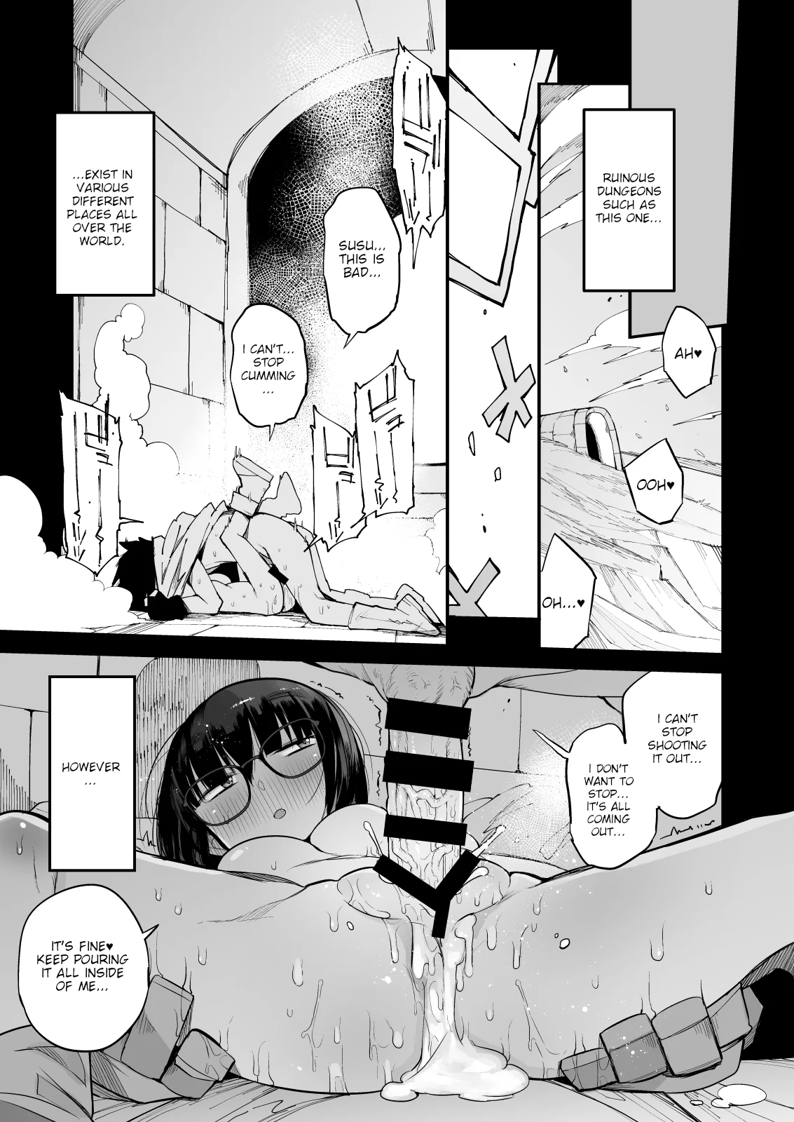 1 . Escaping a semen squeezing dungeon with a modest girl who I really didn't expect to have S-rank slut stats porn comic picture 42