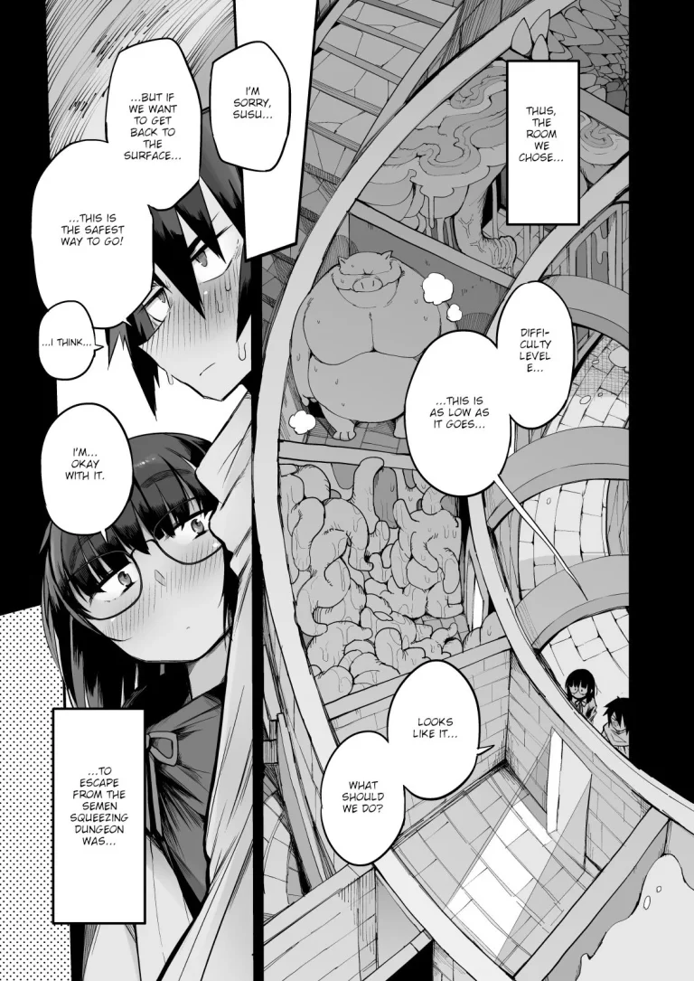 1 . Escaping a semen squeezing dungeon with a modest girl who I really didn't expect to have S-rank slut stats porn comic picture 6