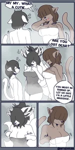 2 MILFs vs 1 femboy porn comic picture 1