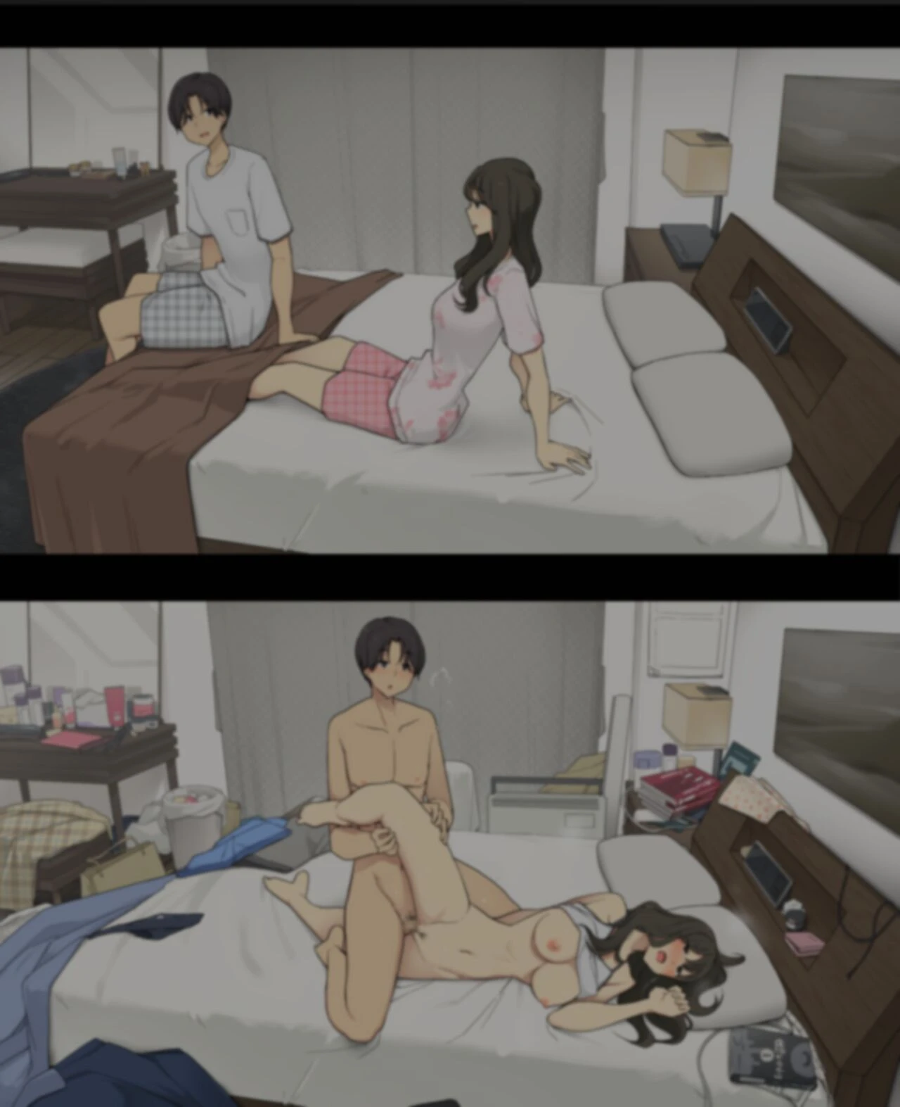 A Day in the Life of a Couple: Their First Month Living Together vs. One Year Later | Dousei Seikatsu Ikkagetsume to Ichinen Ato, Asaokite kara Shuushin made no Hikaku porn comic picture 5