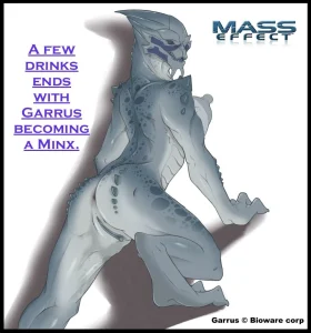 A Few Drinks Ends With Garrus Becoming A Minx porn comic picture 1