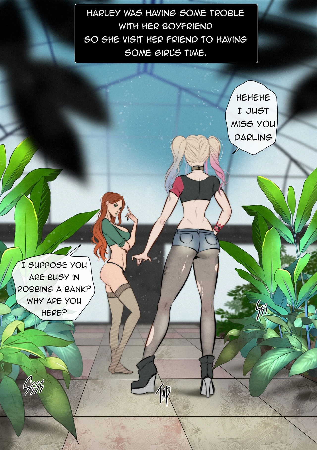 A good time in garden porn comic picture 1