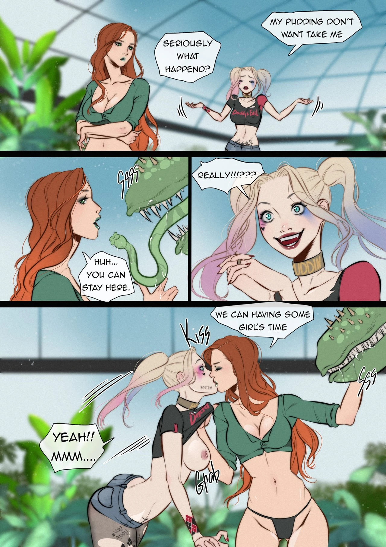 A good time in garden porn comic picture 2