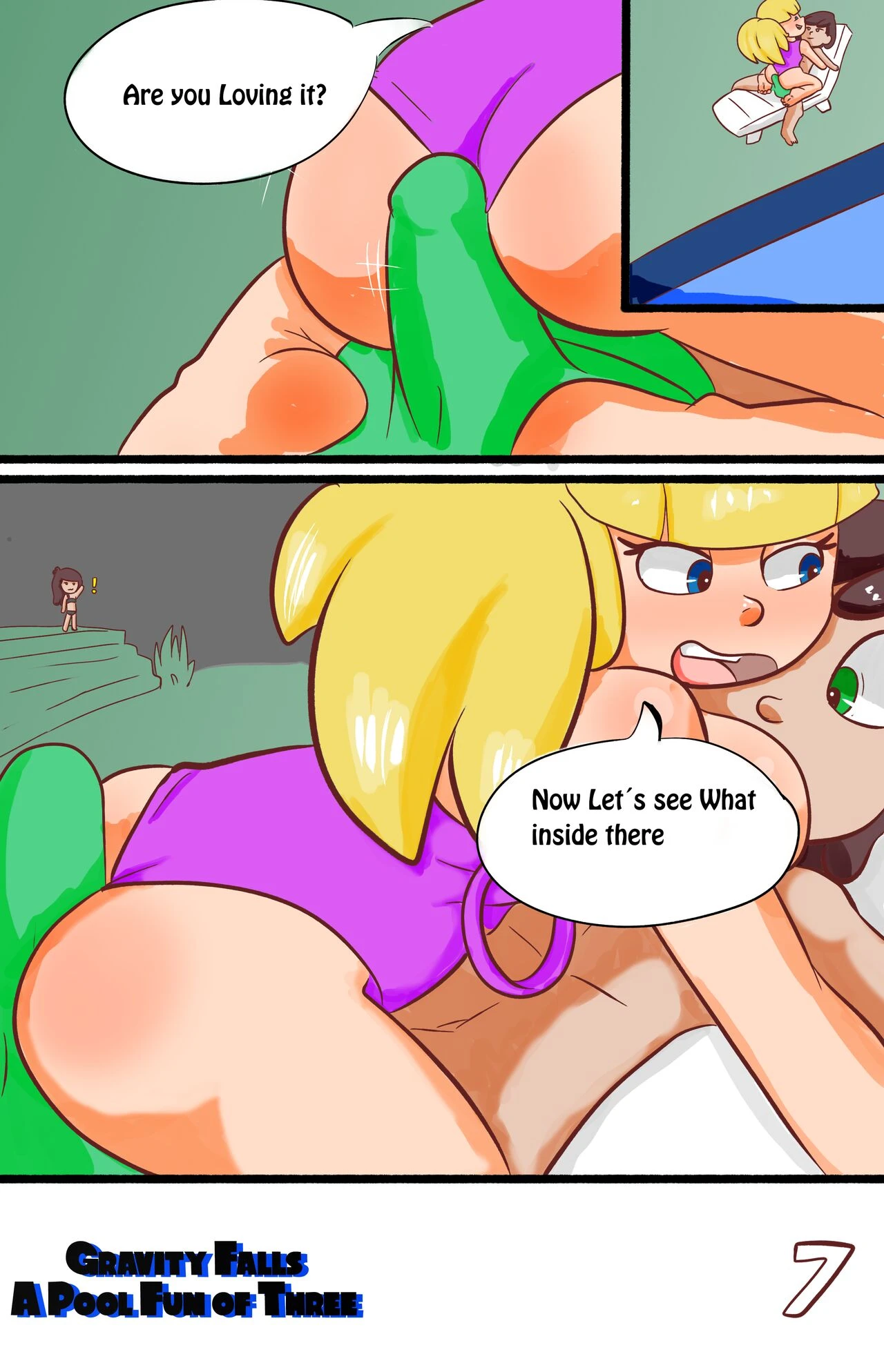 A Pool fun of Three porn comic picture 8