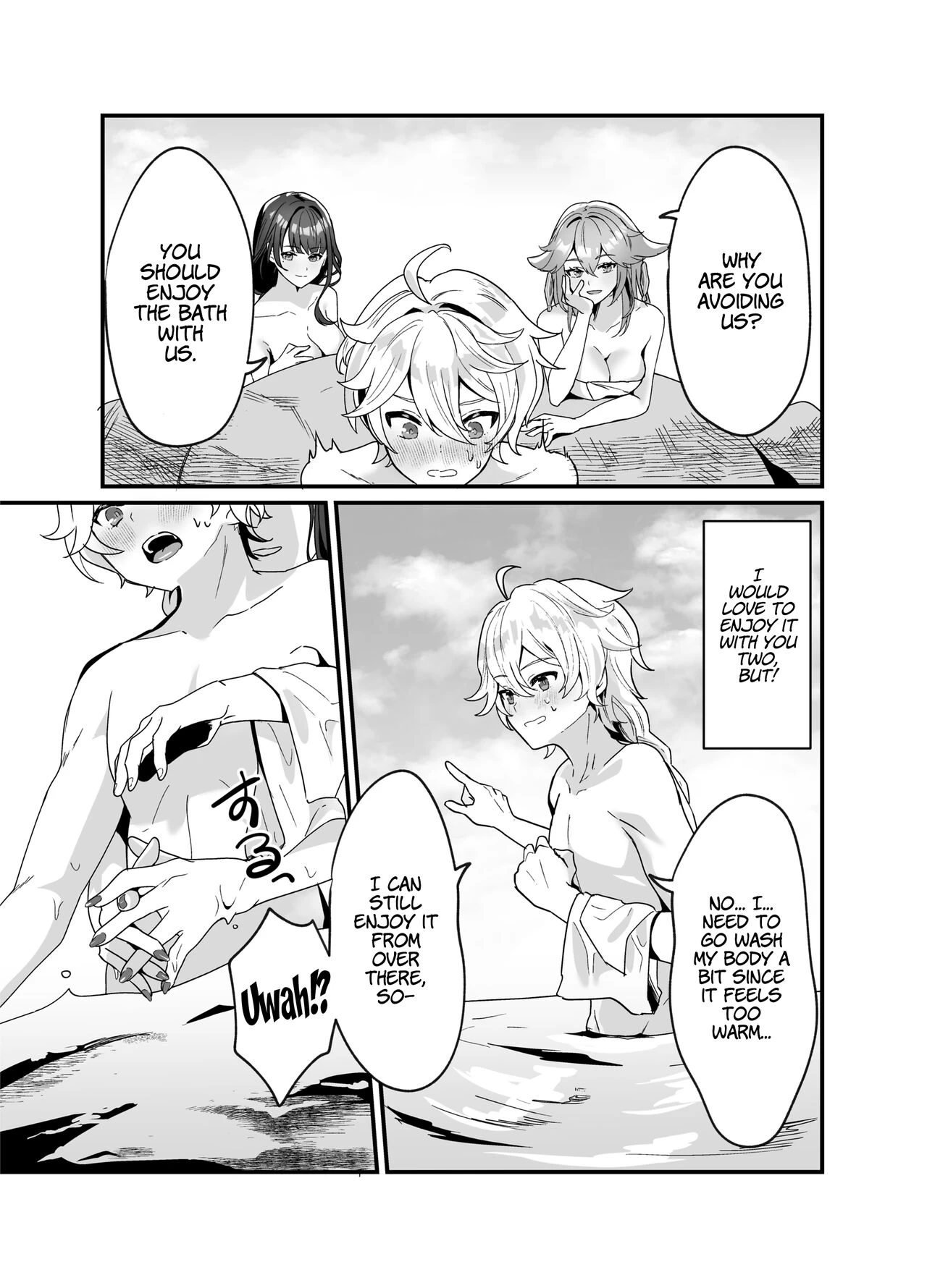 A Steamy Hot Spring Vacation in Inazuma | Inazuma Shippori Onsen Kyuuka porn comic picture 4