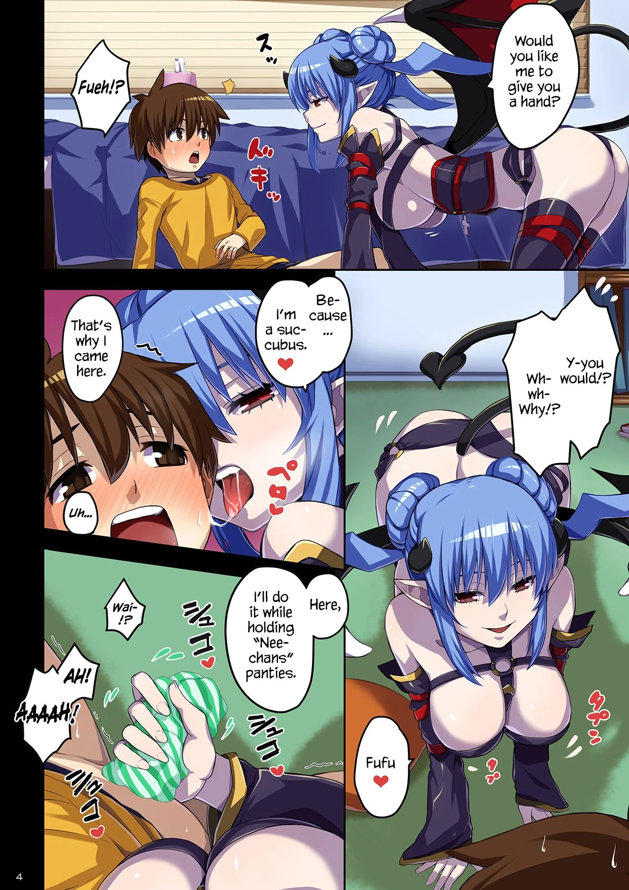 A Succubus Came When I was Masturbating with My Sisters Panties porn comic picture 4
