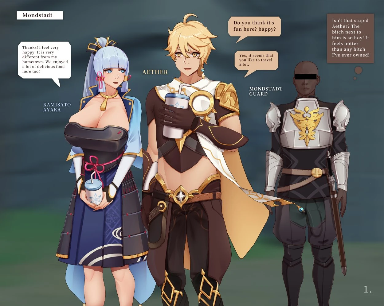 Aether and Kamisato's Emotional crisis porn comic picture 3