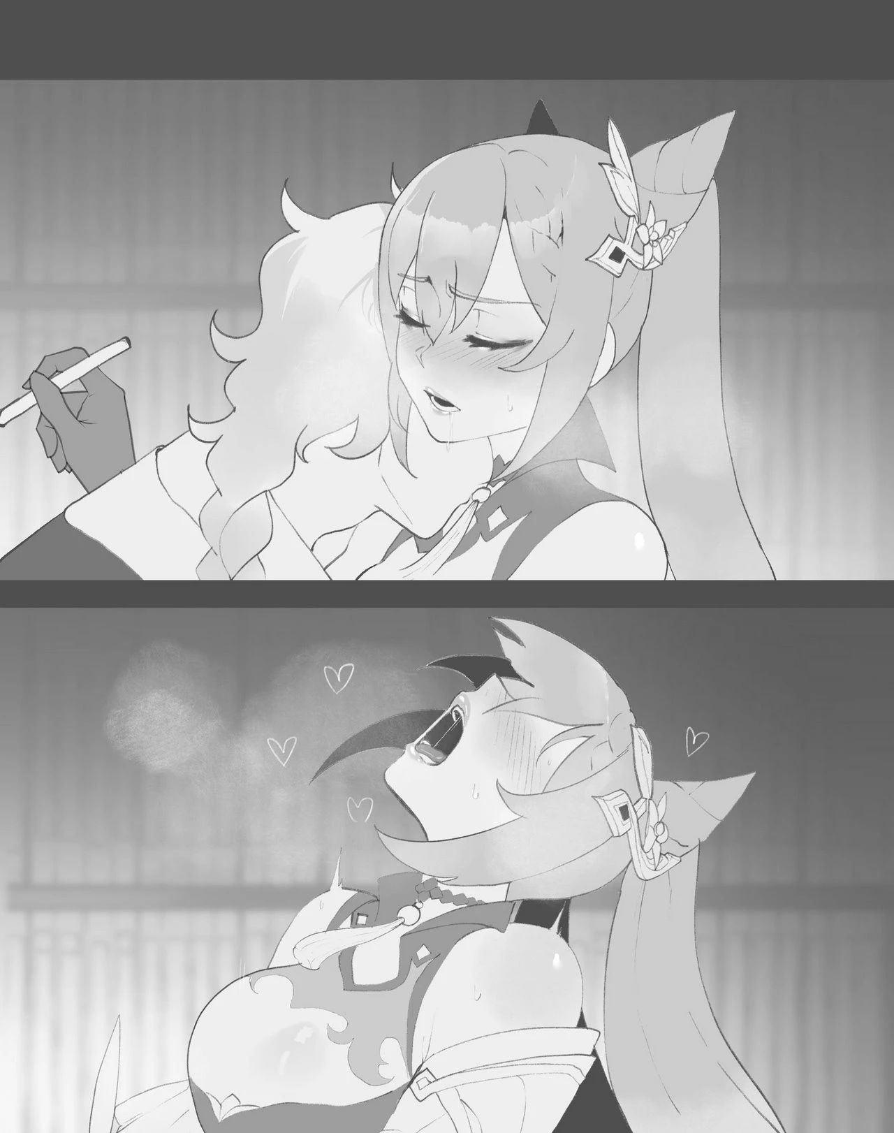 Aether x Keqing porn comic picture 5