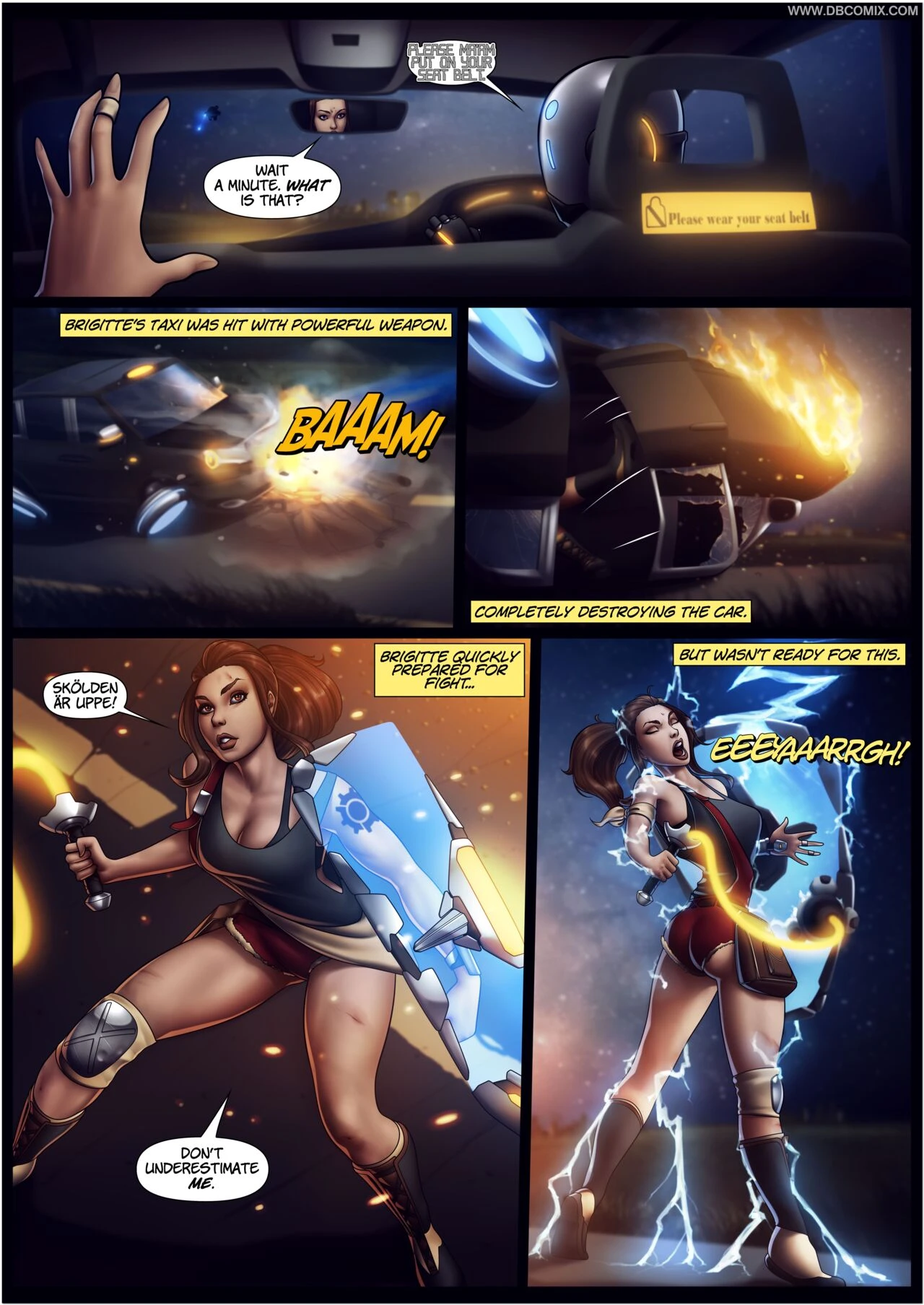 Afterwatch 2 Tracer & Brigitte porn comic picture 9