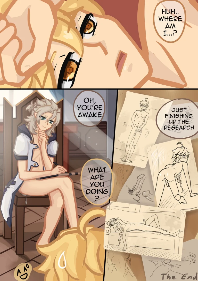 Albedo x Aether porn comic picture 17