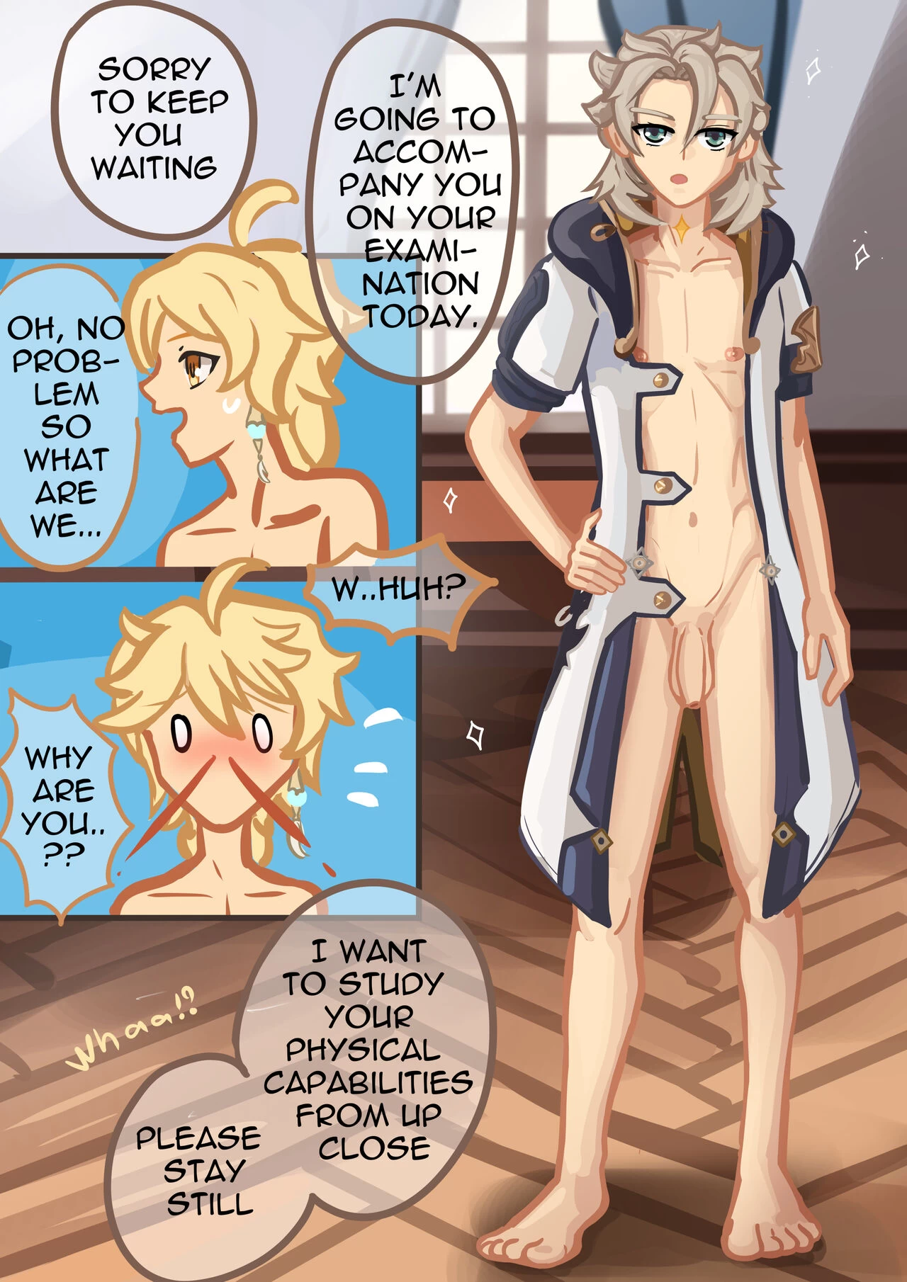 Albedo x Aether porn comic picture 5