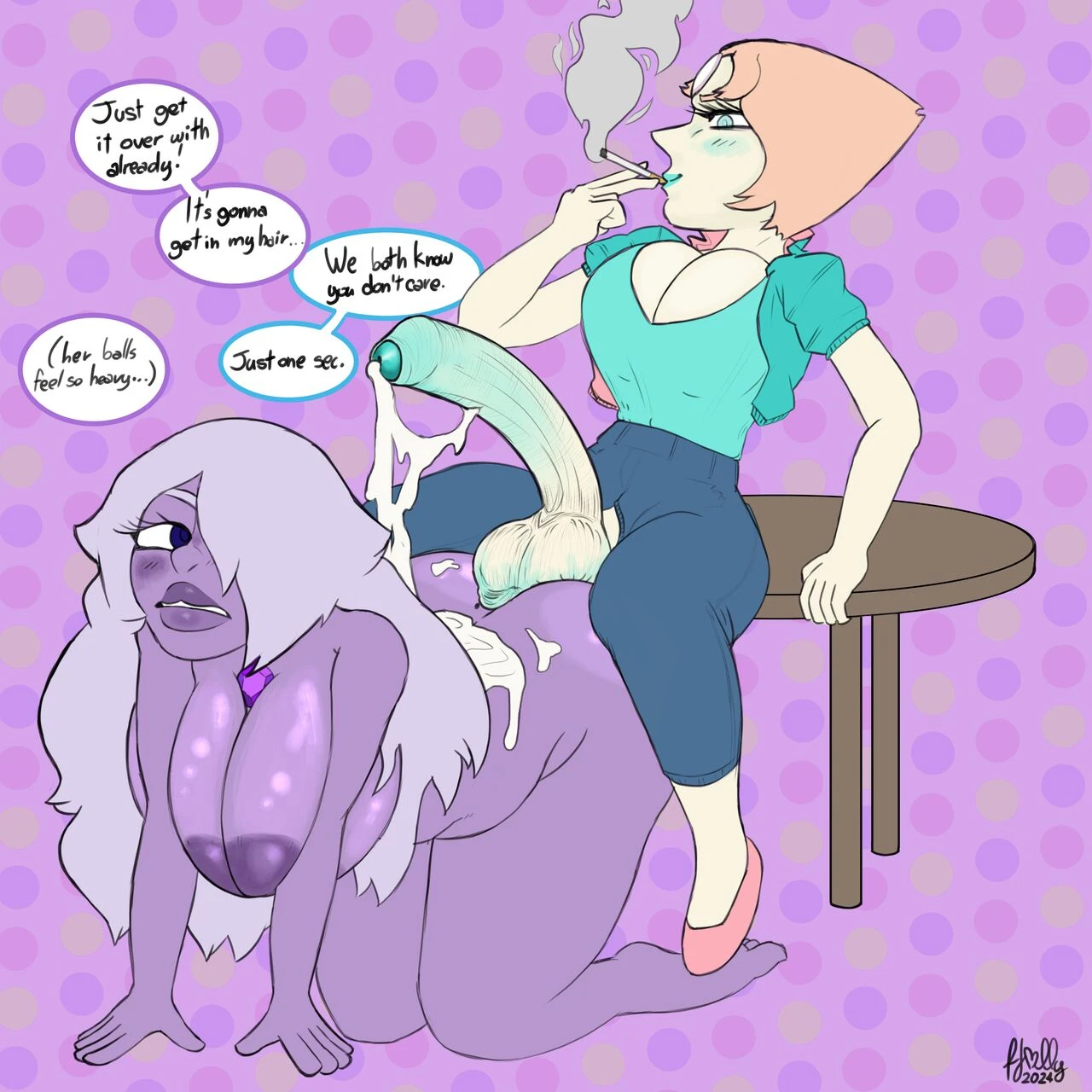 Amethyst gets her rectum pounded into next Tuesday porn comic picture 2