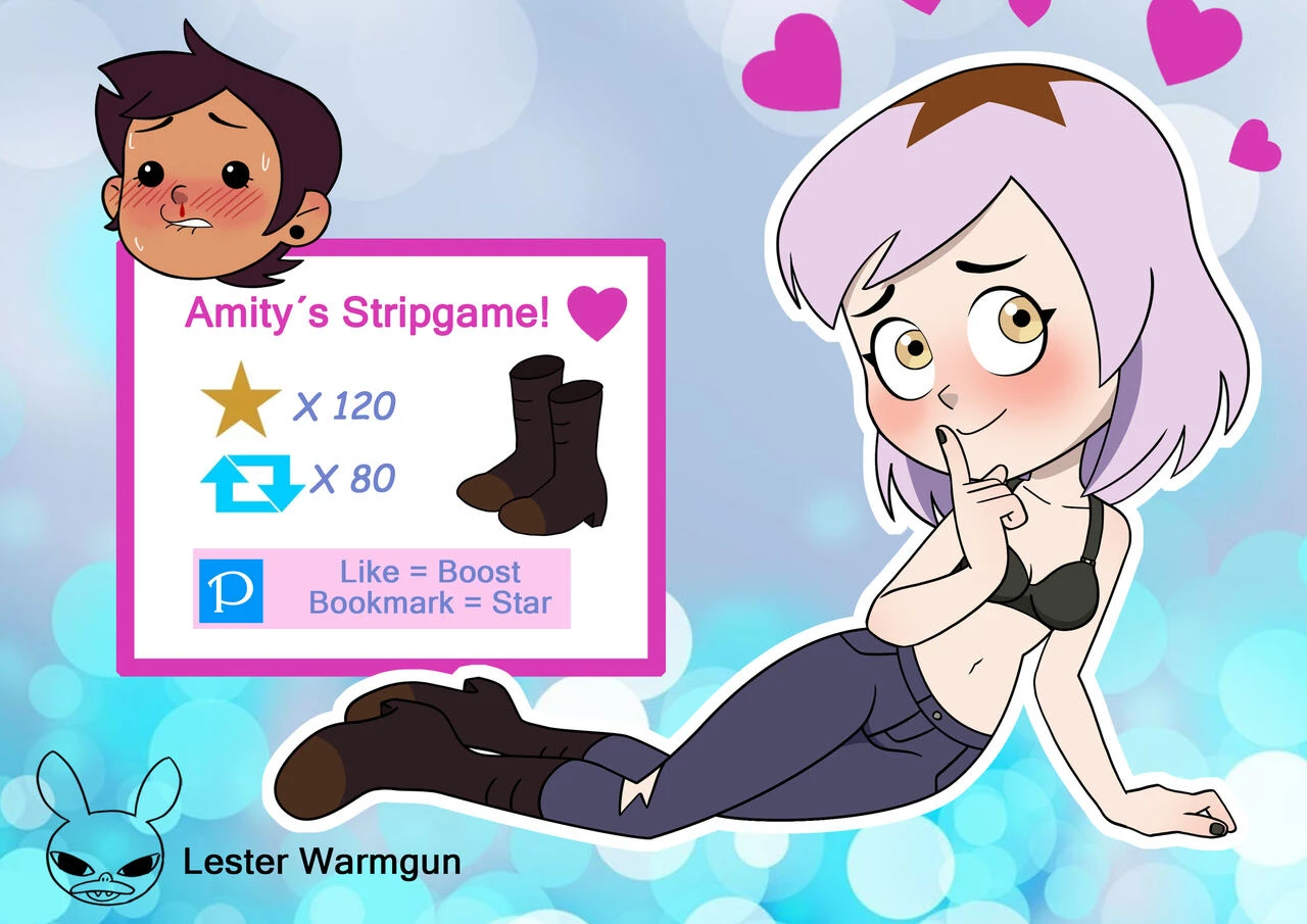 Amity's stripgame porn comic picture 2