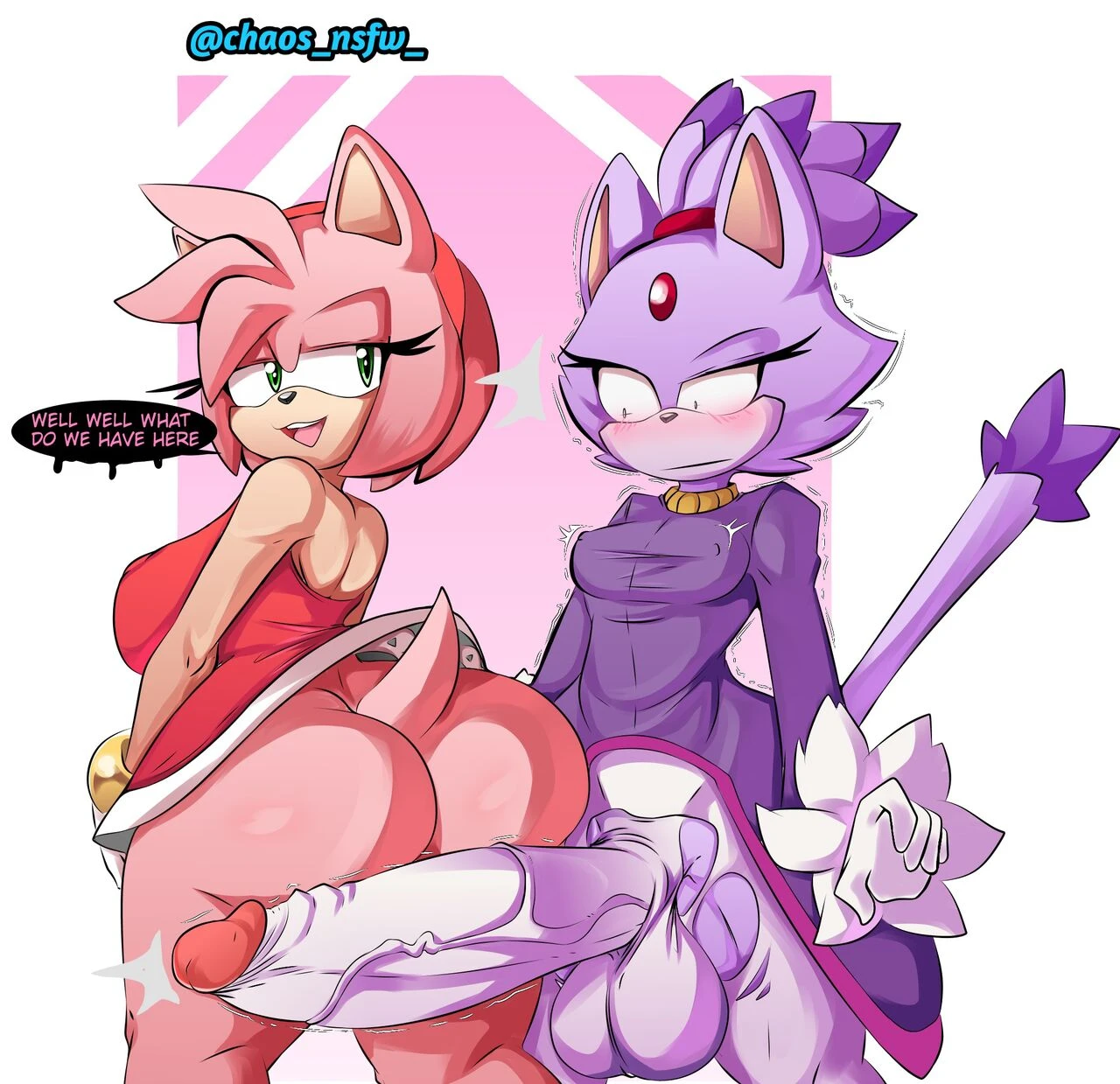 Amy, Rouge & Blaze porn comic picture 1