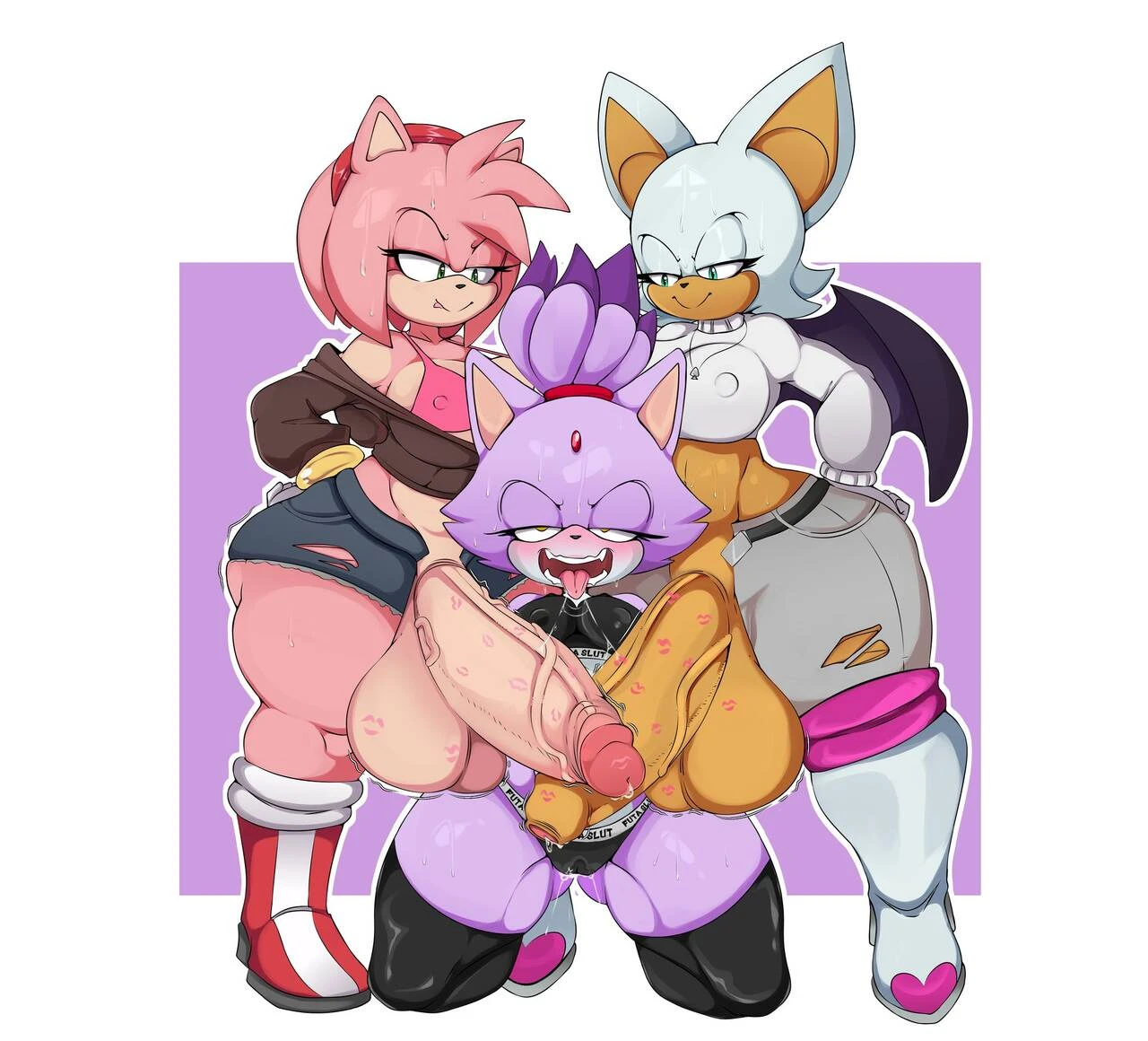 Amy, Rouge & Blaze porn comic picture 10