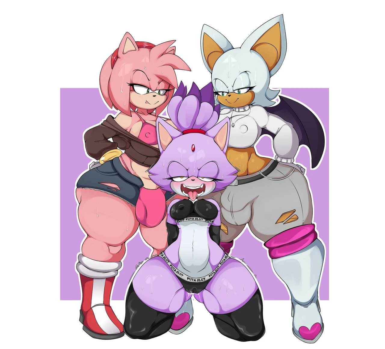 Amy, Rouge & Blaze porn comic picture 9